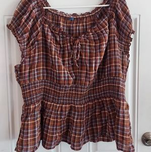 Old Navy Plaid Blouse